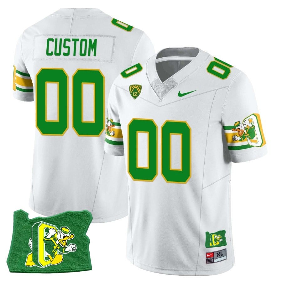 Custom Oregon Ducks â€˜Mighty Oregonâ€™ Throwback Football Stitched Jersey â€“ Oregon State